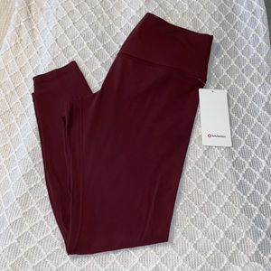 Lululemon Align High-Rise Pant 28" - Red Merlot - Size 12 - NWT